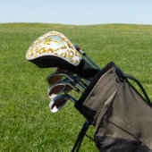 Safari Chic Gold Leopard Print Golfheadcover (Insitu)