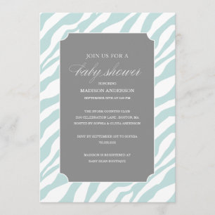 SAFARI CHIC SHOWER BABY SHOWER INVITATIONS KAART