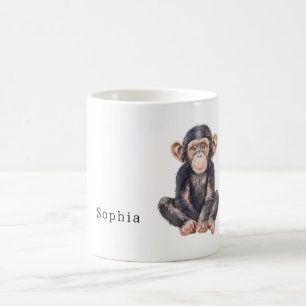 Safari Chimpansee Dier Jungle Koffiemok