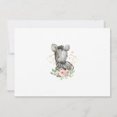 Safari Cute Baby Zebra Wild Baby shower Invitation (Dos)