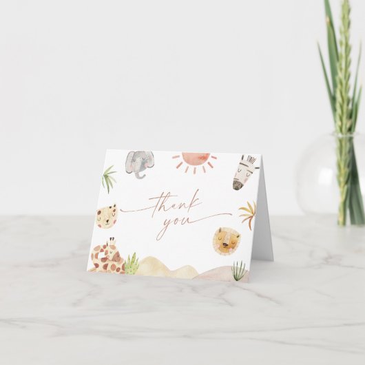 SAFARI Dank u gevouwen Kaart (Voorkant)