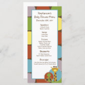 Safari de 25 de menu de cartes contes de jungle (Devant / Derrière)