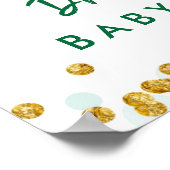 Safari de verdure par Baby shower Affiche de bienv (Coin)