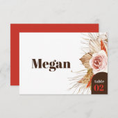 Safari Desert Boho Fleurs Mariage Carte d'Escort (Devant / Derrière)