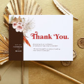 Safari Desert Boho Flowers Carte de remerciements