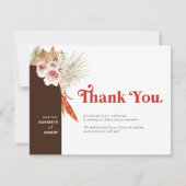 Safari Desert Boho Flowers Carte de remerciements (Devant)