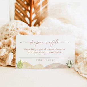 SAFARI Desert Diaper Raffle Ticket Insert Kaart