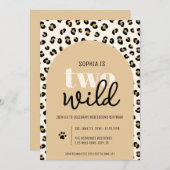 Safari Deux Fille sauvage 2e Invitation anniversai (Devant / Derrière)