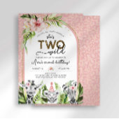 Safari Deux Invitation d'anniversaire sauvage