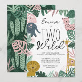 Safari Deux Invitation Sauvage, Anniversaire De La (Devant / Derrière)