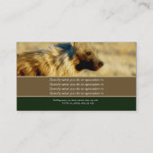Safari d'hyènes de profil de carte de visite (Dos)