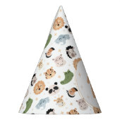 Safari dier 1e verjaardag jongen leeftijd papier p feesthoedjes (Links)