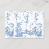 Safari Dier Blauw Toile Baby Boy Douche Luier Informatiekaartje (Achterkant)