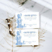 Safari Dier Blauw Toile Baby Boy Douche Luier Informatiekaartje