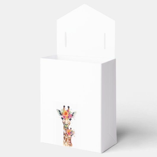 Safari Dier Bloemen Giraffe Moeder Baby shower Bedankdoosjes (Geopend)