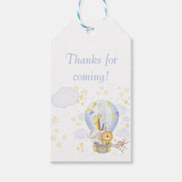 Safari Dier Hete Luchtballon Gift Label Cadeaulabel