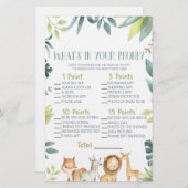 Safari Dier In Uw Telefoon Baby shower Spel Briefpapier (Voorkant / Achterkant)