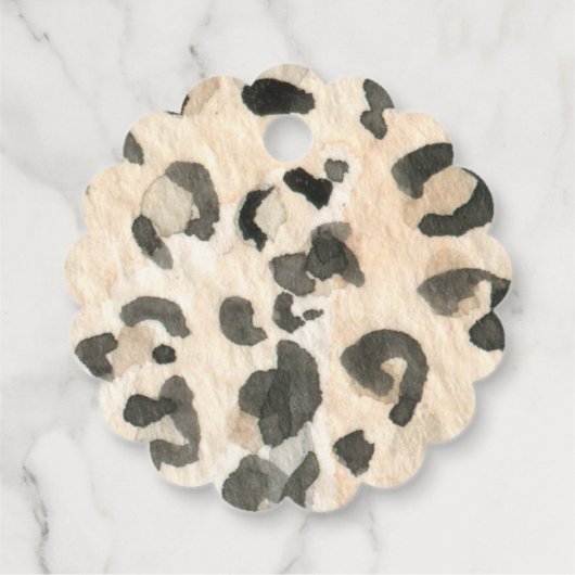 Safari Dier Leopard Baby shower Dank u Bedankjes Labels (Achterkant)