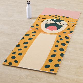 Safari dier met slapende cheeta in cartoonstijl yogamat
