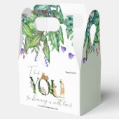 Safari Dier Oerwoud Groene jongen Baby shower Bedankdoosjes (Geopend)