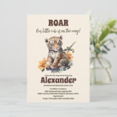 Safari Dier Oerwoud Tijger Baby shower Kaart (Staand voorkant)