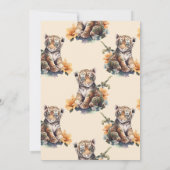 Safari Dier Oerwoud Tijger Baby shower Kaart (Achterkant)