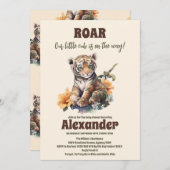 Safari Dier Oerwoud Tijger Baby shower Kaart (Voorkant / Achterkant)
