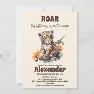 Safari Dier Oerwoud Tijger Baby shower Kaart
