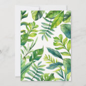 Safari dier waterverf baby shower uitnodiging (Achterkant)