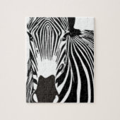 safari dier zwarte en witte strepen wilde Zebra Legpuzzel (Verticaal)