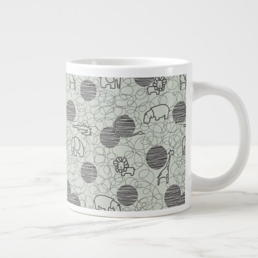 safari - dieren 1 extra grote mok (Rechts)