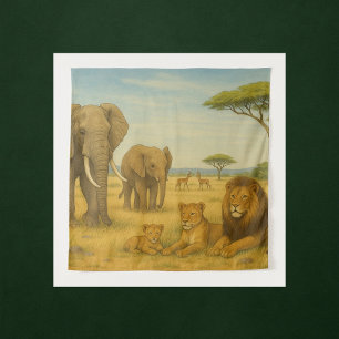 safari dieren afrikaans Oerwoud voor wilde dieren Wandkleed