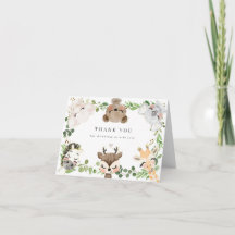 Safari Dieren Baby Shower Bedankkaart