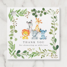 Safari Dieren Baby Shower Favor Tags | Cadeautags Bedankjes Labels
