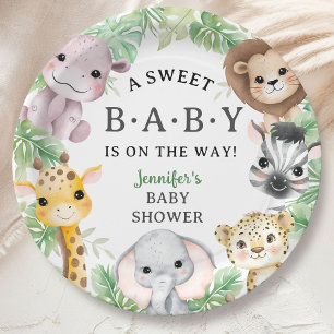 Safari Dieren Baby Shower Geslacht Neutraal Jungle Papieren Bordje