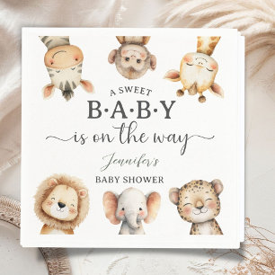 Safari Dieren Baby Shower Geslacht Neutraal Jungle Servet