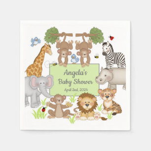 Safari Dieren Baby shower Party Table Servet