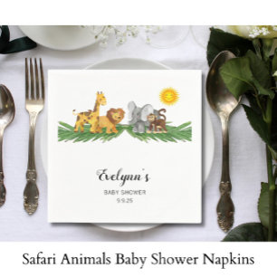 Safari Dieren Baby Shower Servet