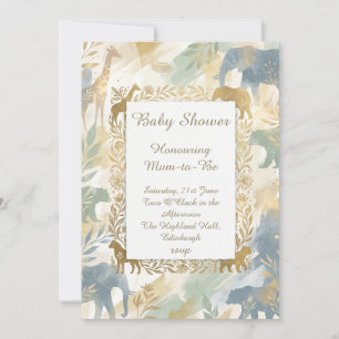 Safari Dieren Baby Shower Uitnodiging