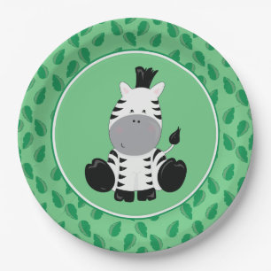 Safari Dieren   Baby Zebra Papieren Bordje