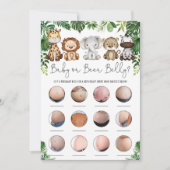 Safari Dieren bier of Baby Belly Shower Kaart (Voorkant)