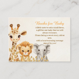 Safari Dieren Boeken voor Baby Bijlagekaart Informatiekaartje