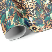 Safari Dieren' Bont Prints Exotisch Modern Cadeaupapier (Rol Hoek)