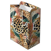Safari Dieren Bont Prints Patronen Savannah Boho Medium Cadeauzakje (Achterkant Gekanteld)