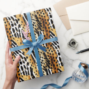 Safari Dieren Bont Prints Patronen Wildlife Boho Cadeaupapier