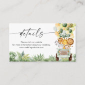 Safari Dieren Details Enclosure Kaart (Voorkant)