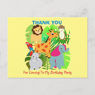 Safari Dieren Geachte Kinderen Dank u Briefkaart