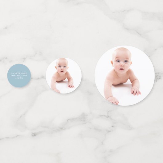 Safari Dieren Gepersonaliseerde Eerste Verjaardag  Confetti (Achterkanten)