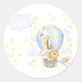 Safari Dieren Heet Lucht Ballon Sticker (Voorkant)