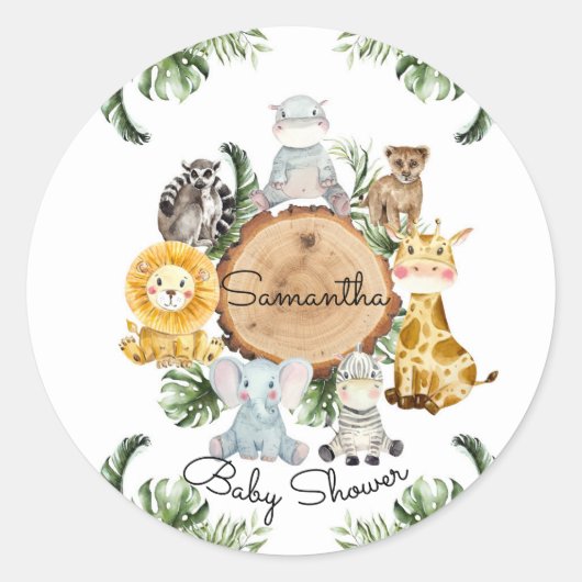 Safari Dieren in het Oerwoud Sticker (Voorkant)